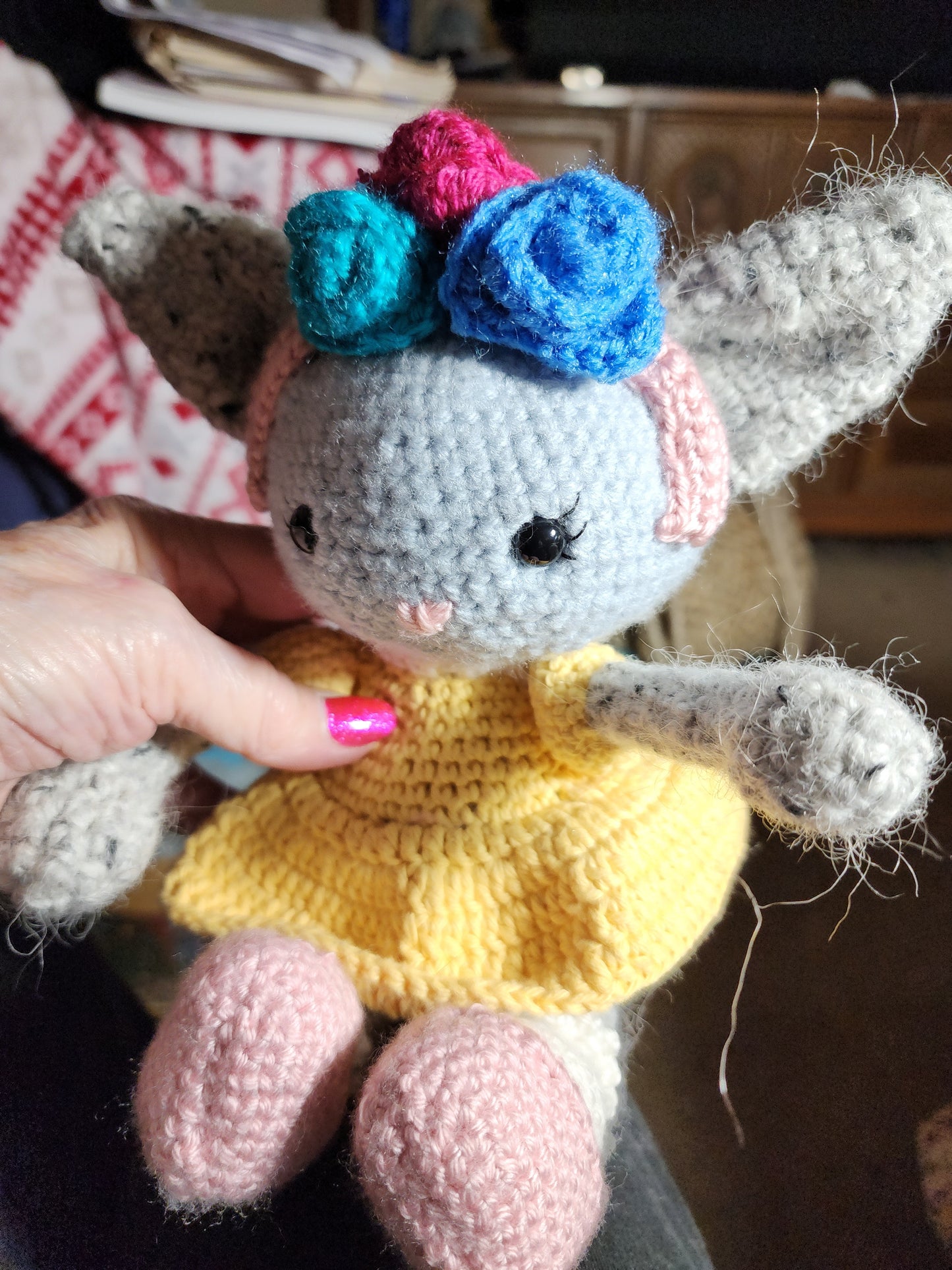 Crocheted Kitten with Clothes