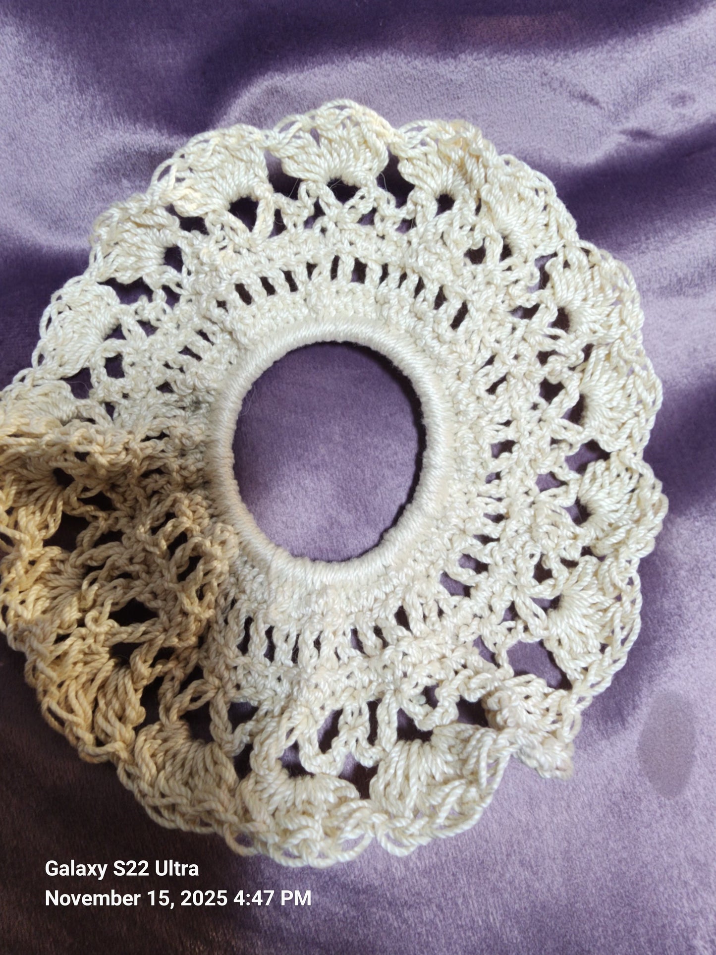 Crocheted or Knitted Ponytail Scrunchies