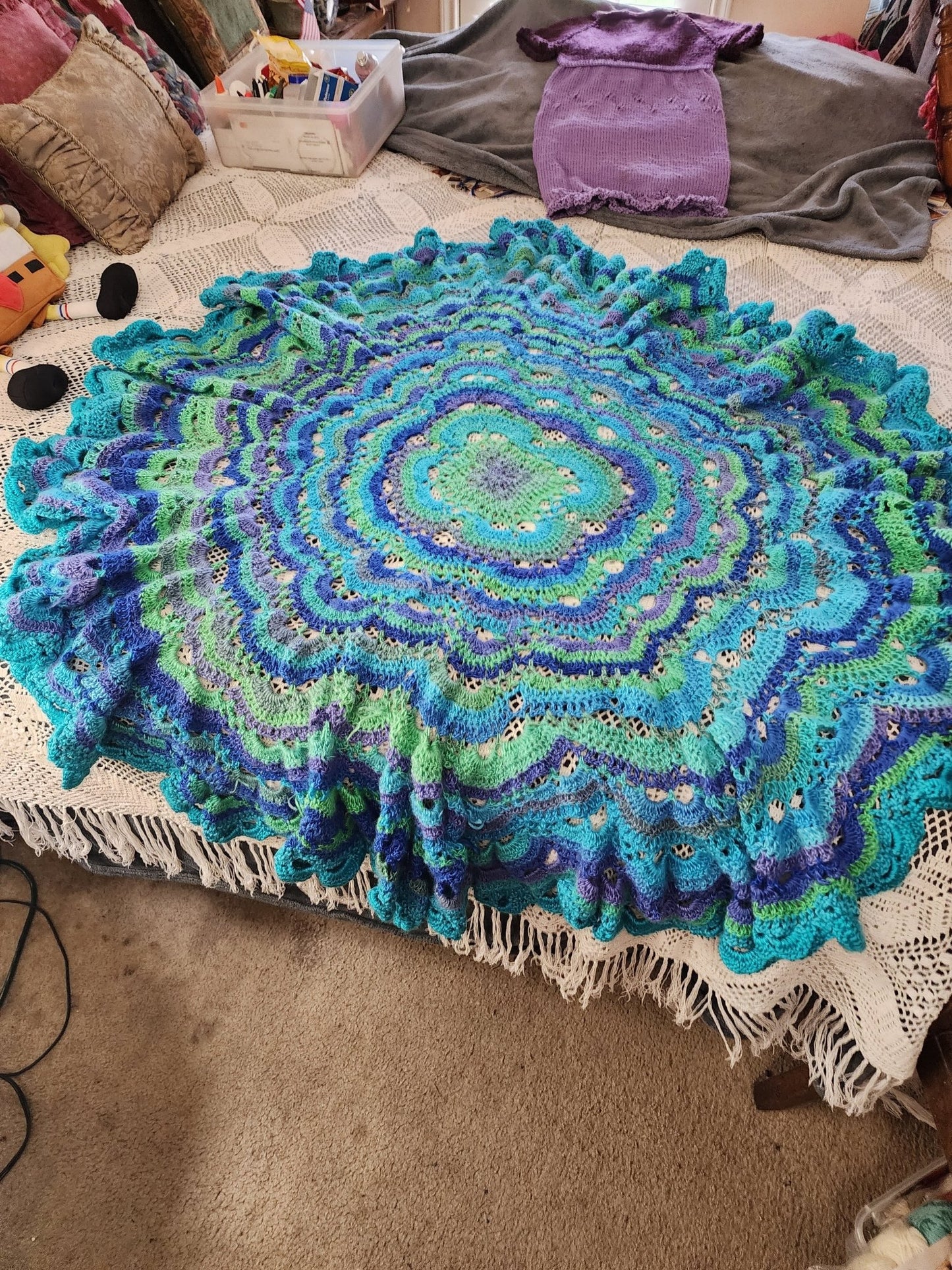 Crocheted Baby Blankets In The Round - DONNA'S DESIGN OF HANDMADE ITEMS
