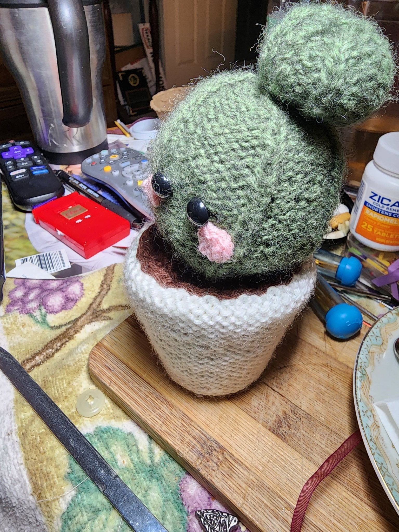 Crocheted Cactus Plants in a Terracotta Pot - DONNA'S DESIGN OF HANDMADE ITEMS