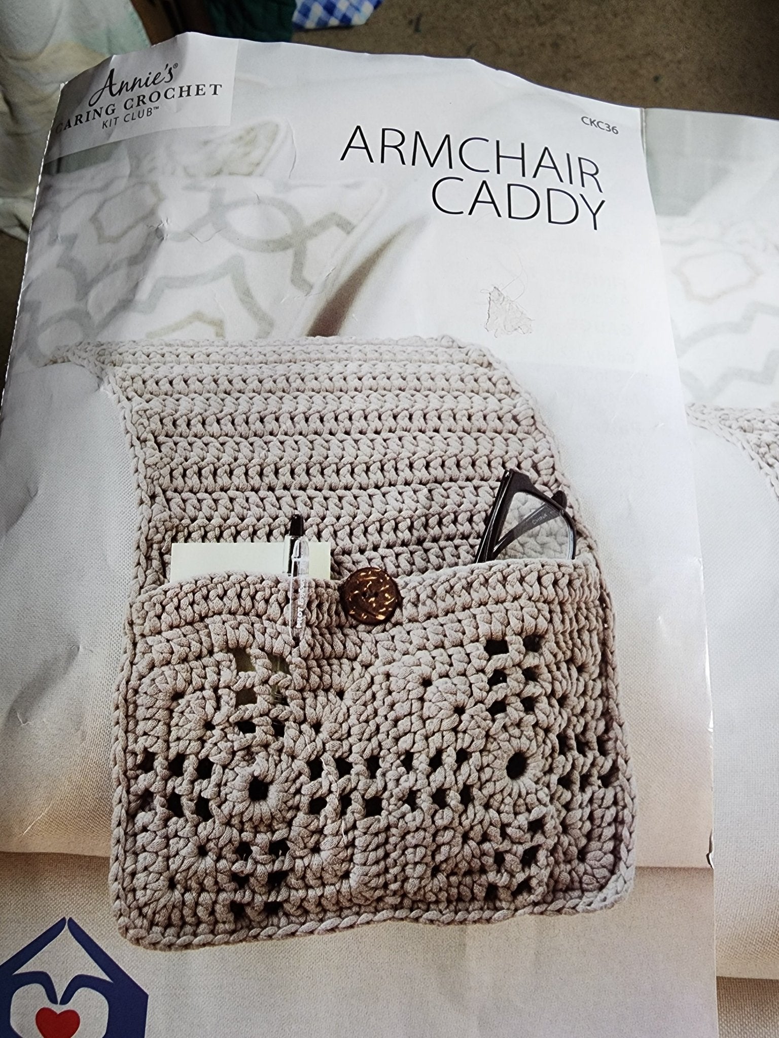 Crocheted Chair Organizer - DONNA'S DESIGN OF HANDMADE ITEMS