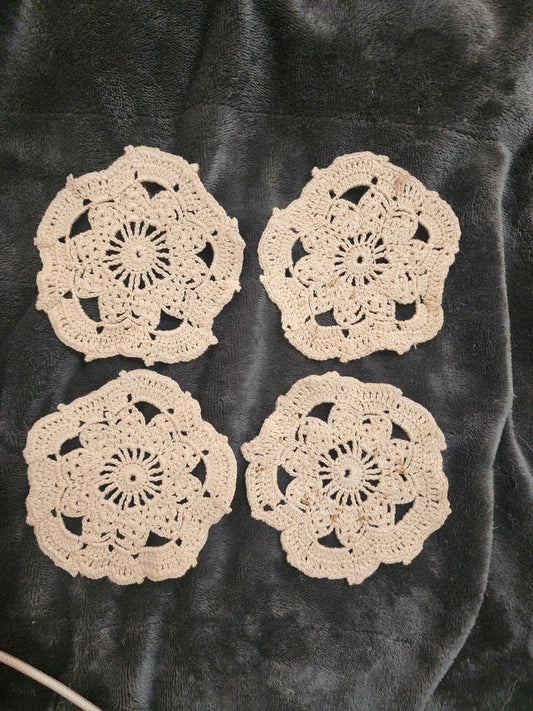 Crocheted Doily Coasters - DONNA'S DESIGN OF HANDMADE ITEMS