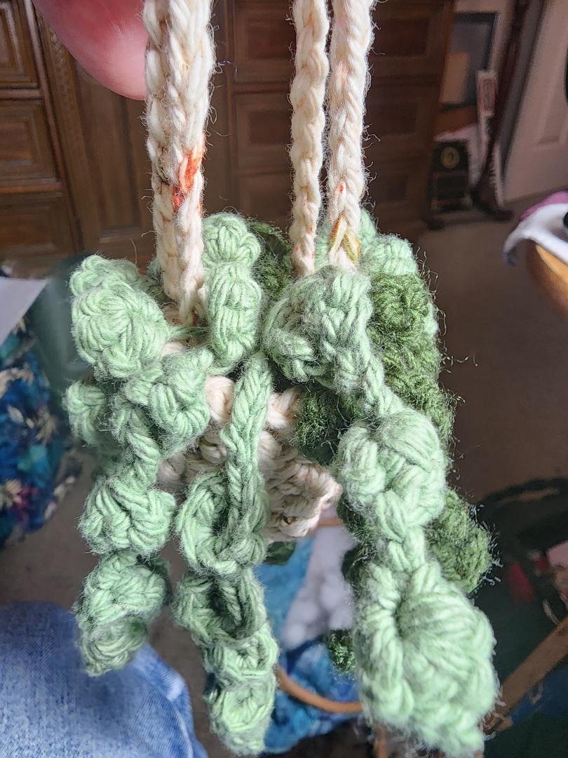 Crocheted Hanging Plant Deodorizer - DONNA'S DESIGN OF HANDMADE ITEMS