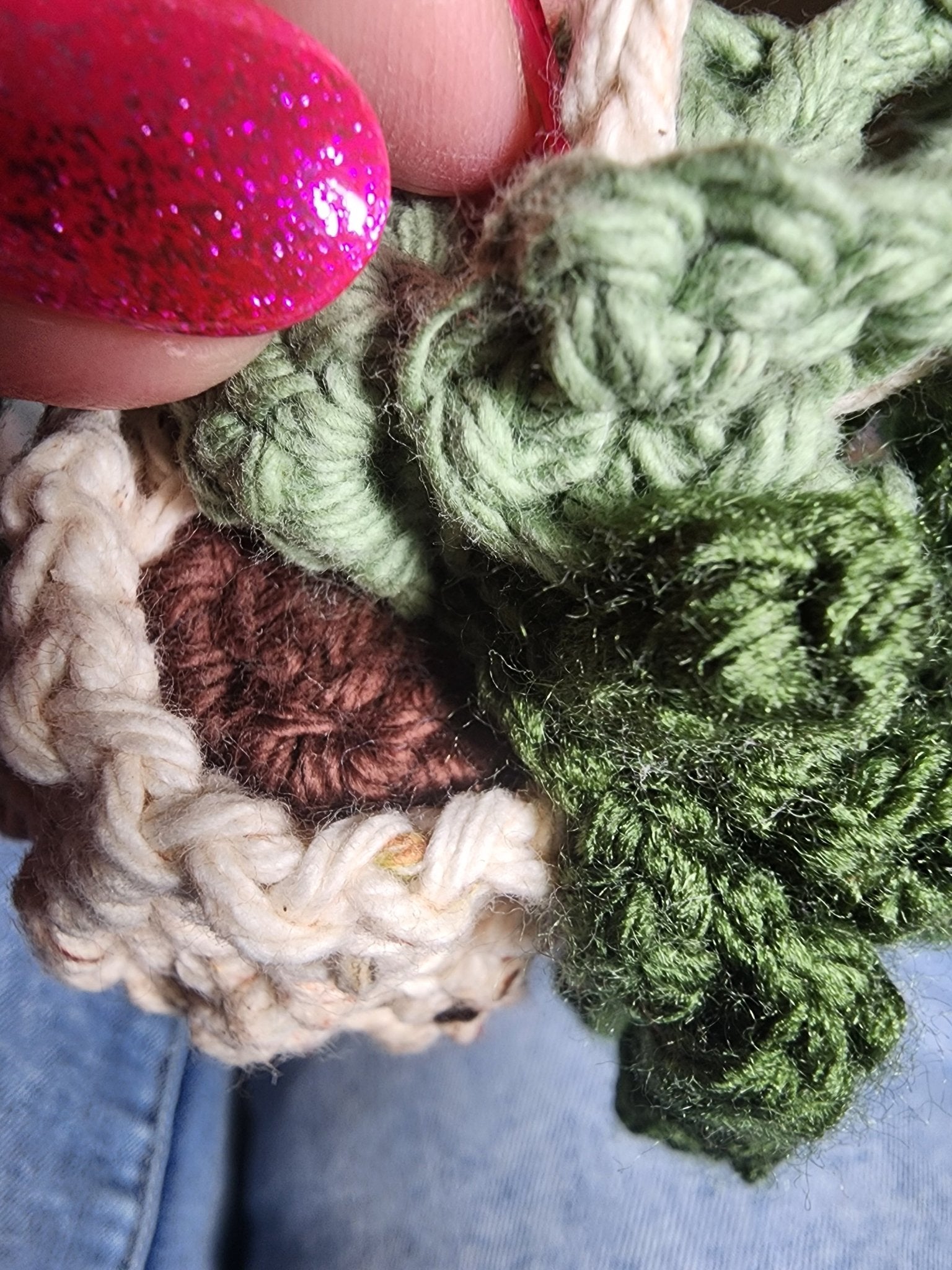 Crocheted Hanging Plant Deodorizer - DONNA'S DESIGN OF HANDMADE ITEMS