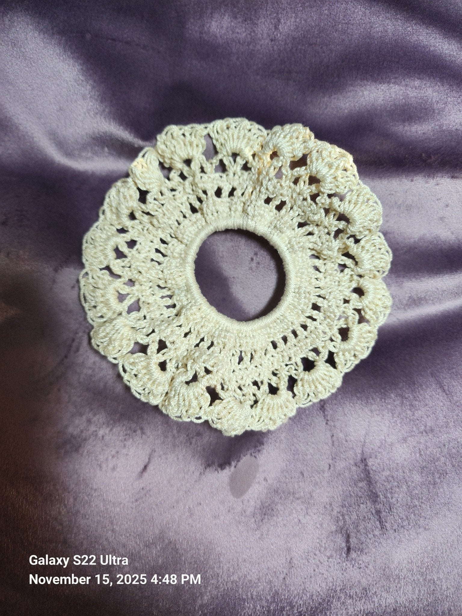 Crocheted or Knitted Ponytail Scrunchies - DONNA'S DESIGN OF HANDMADE ITEMS