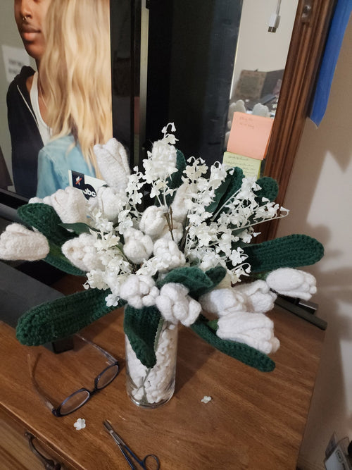 SIMPLE CROCHETED/KNIT FLOWERS - $20.00 EACH